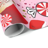ペパーミントキャンディ包装紙 ラッピングペーパー (ロールコーナー)