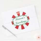 ペパーミントキャンディ季節のごあいさつギフトステッカー ラウンドシール (封筒)