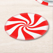 ペパーミントキャンディ ラウンドペーパーコースター (アングル)