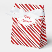 ペパーミントキャンデストライプィパーソナライズされたー フェイバーボックス (正面サイド)