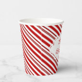 ペパーミントキャンデストライプィパーソナライズされたー 紙コップ (右)