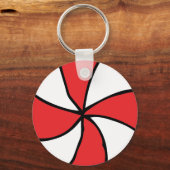 ペパーミントキュートキャンディークリップアートペパーミントクリップアート キーホルダー (正面)