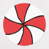 ペパーミントキュートキャンディークリップアートペパーミントクリップアート ラベル (デザイン1)