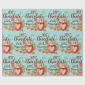 ペパーミントクリスマスのホットチョコレート ラッピングペーパー (フラット)