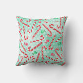 ペパーミントクリスマスキャンディーケーンモノグラム クッション (裏面)