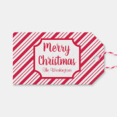 ペパーミントクリスマスギフトタグ ギフトタグ (正面(横))