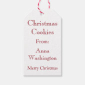 ペパーミントクリスマスクッキーギフトラベル ギフトタグ (正面)