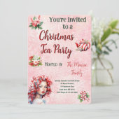 ペパーミントクリスマスティーピンクパーティースノーフレーク シーズンカード (スタンド正面)