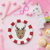ペパーミントクリスマストナカイパーティー紙プレート ペーパープレート (パーティー)