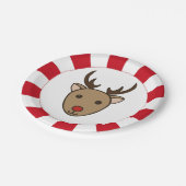 ペパーミントクリスマストナカイパーティー紙プレート ペーパープレート (アングル)