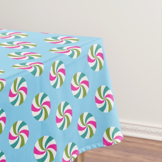 ペパーミントクリスマスブルー テーブルクロス (インサイチュ)