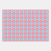 ペパーミントクリスマスブルー ラッピングペーパーシート (正面)