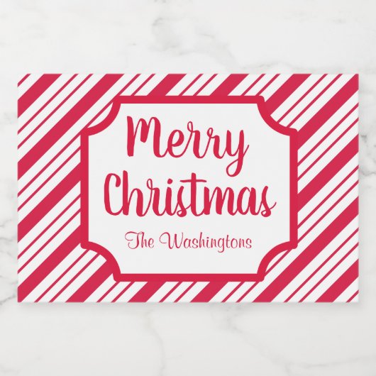 ペパーミントクリスマス食品飲料キッチンラベル フードラベル (シングルラベル)