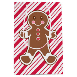 ペパーミントジンジャーブレッドクリスマス抱き枕 ミディアムペーパーバッグ