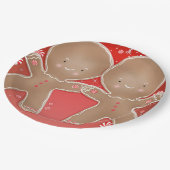 ペパーミントジンジャーブレッドツインズバースデーパーティー ペーパープレート (アングル)