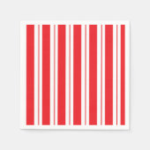 ペパーミントストライプクリスマスキャンディーケーン スタンダードカクテルナプキン (正面)