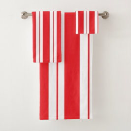 ペパーミントストライプクリスマスキャンディーケーン バスタオルセット