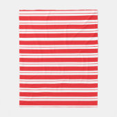 ペパーミントストライプクリスマスキャンディーケーン フリースブランケット (正面)