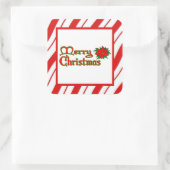 ペパーミントストライプステッカー スクエアシール (バッグ)