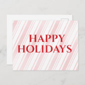 ペパーミントストライプンハッピーホリデイズ シーズンポストカード (正面/裏面)