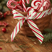 ペパーミントストライプ サテンリボン