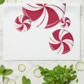 ペパーミントスワールストライプキャンディ キッチンタオル (折り畳み)