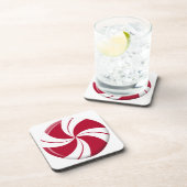 ペパーミントスワールストライプキャンディ コースター (右側)