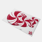 ペパーミントスワールストライプキャンディ ドアマット (アングル)