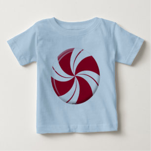 ペパーミントスワールストライプキャンディ ベビーTシャツ