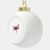 ペパーミントスワールドラゴンフライ セラミックボールオーナメント (右)