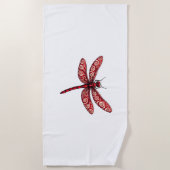 ペパーミントスワールドラゴンフライ ビーチタオル (正面)