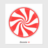 ペパーミントスワールビニールステッカー シール (シート)