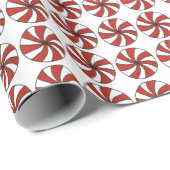 ペパーミントスワールミントクリスマス懸命キャンディミンツ ラッピングペーパー (ロールコーナー)
