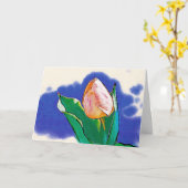 ペパーミントチューリップスケッチ カード (黄色い花)