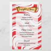 ペパーミントツイストケータリングクリスマスディナーメニュー 便箋 (正面/裏面)