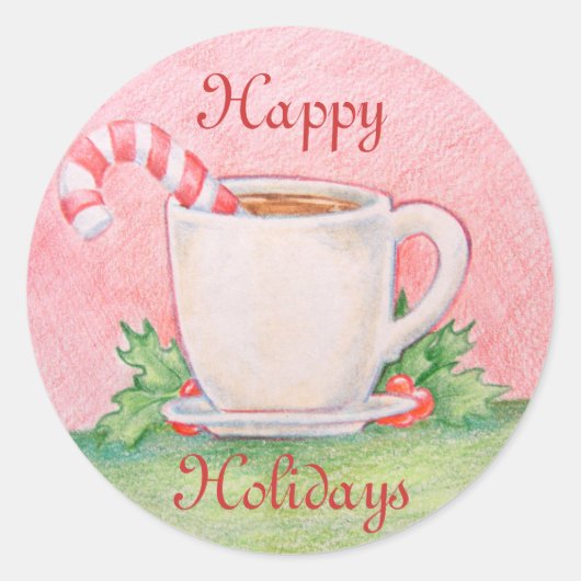 ペパーミントティーステッカー ラウンドシール (正面)