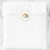 ペパーミントティーモダンラベル ラウンドシール (バッグ)