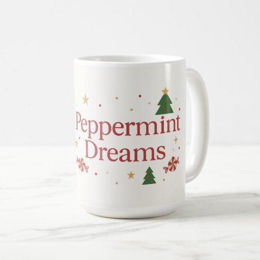 ペパーミントドリーム | 甘くてミントな喜びあふれる  コーヒーマグカップ (正面右)