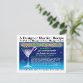 ペパーミントパティクリスマスマルティーニレシピはがき ポストカード (スタンド正面)