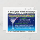 ペパーミントパティクリスマスマルティーニレシピはがき ポストカード (正面/裏面)