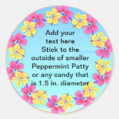 ペパーミントパティスティッカートロピカルルアウ(ハワイ式宴会)の好意 ラウンドシール (正面)