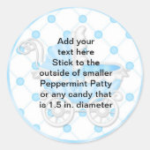 ペパーミントパティステッカー赤ちゃんシャワー好意 ラウンドシール (正面)