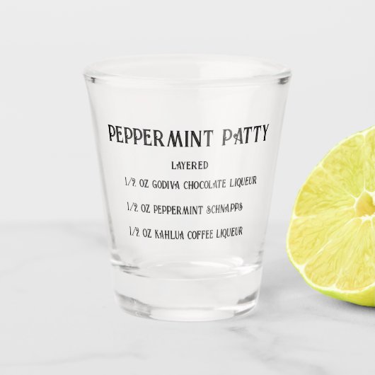 ペパーミントパティノベルティショットグラス ショットグラス (正面)