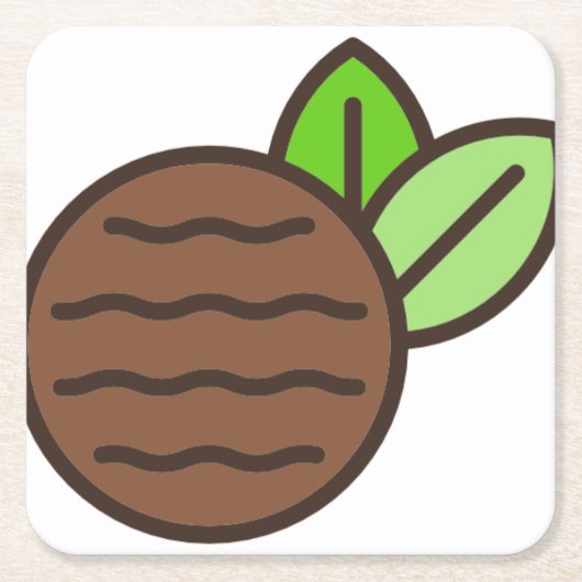 ペパーミントパティー スクエアペーパーコースター (正面)