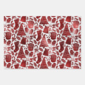 ペパーミントプレイドホリデーラッピング紙シート ラッピングペーパーシート (正面)