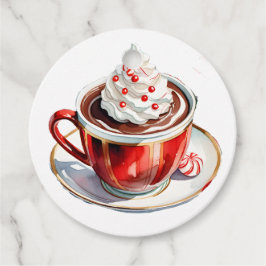 ペパーミントホットチョコレートクリスマスギフトラベル フェイバータグ