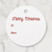 ペパーミントホットチョコレートクリスマスギフトラベル フェイバータグ (裏面)