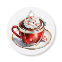 ペパーミントホットチョコレートクリスマスギフトラベル