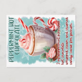 ペパーミントホットチョコレートクリスマスグリーティング ポストカード (正面)