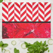 ペパーミントポインセチア キッチンタオル (折り畳み)